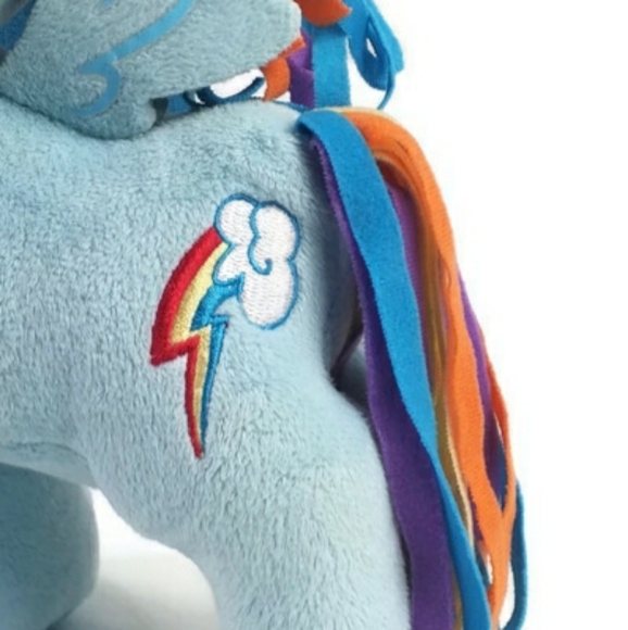 Hasbro 2012 My Little Pony Rainbow Dash Blue Multicolor Stuffed Plush Toy 11" - Picture 8 of 14